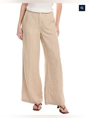 L’Agence $285 Brie wide leg linen pant size 28